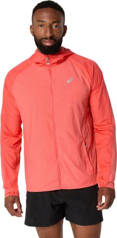 Rückansicht von ASICS ROAD Laufjacke Herren coral reef