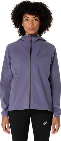 Rückansicht von ASICS METARUN Laufjacke Damen greyish purple