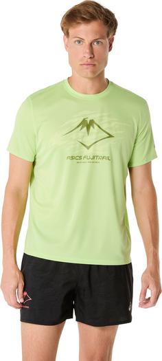 Rückansicht von ASICS FUJITRAIL Funktionsshirt Herren lime green- huddle yellow- cactus