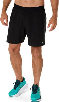 Rückansicht von ASICS ROAD Funktionsshorts Herren performance black graphite grey