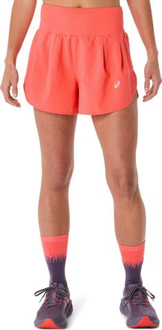 Rückansicht von ASICS ROAD Funktionsshorts Damen coral reef