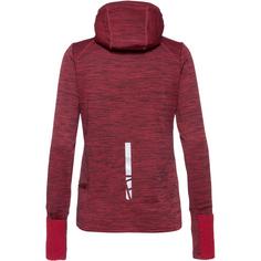 Rückansicht von unifit Laufhoodie Damen garnet