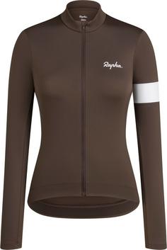 Rapha Core Fahrradtrikot Damen deep coffee-white