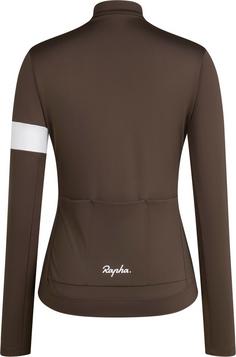 Rückansicht von Rapha Core Fahrradtrikot Damen deep coffee-white