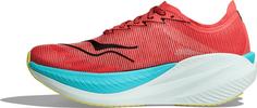 Rückansicht von HOKA Mach X 2 Laufschuhe Herren grapefruit-electric coral