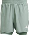 adidas OWN THE RUN 2in1 Funktionsshorts Herren - silgrn
