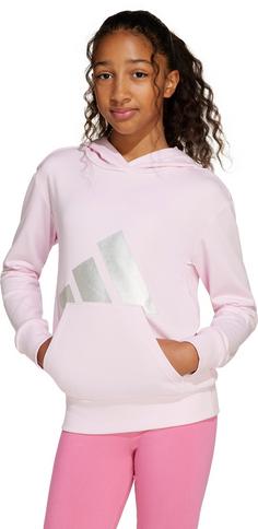 Rückansicht von adidas GLAM Hoodie Kinder clear pink-silver metallic