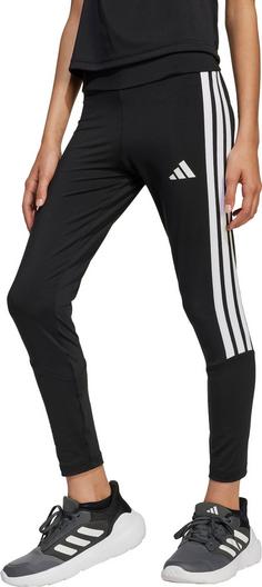 Rückansicht von adidas TRAIN ESSENTIALS 3 STRIPES Tights Kinder black-white