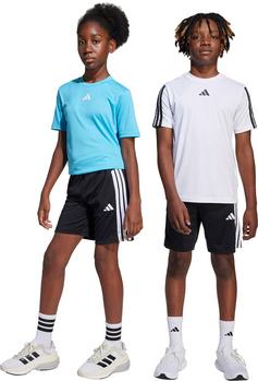 Rückansicht von adidas TRAIN ESSENTIALS 3 STRIPES Funktionsshorts Kinder black-white