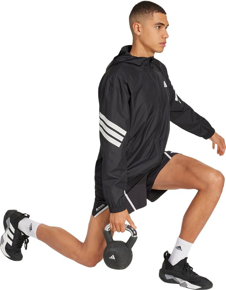 adidas adidas GYM+3 Funktionsjacke Herren - black-white - 2 | SportScheck