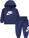 Nike BABY CLUB FLEECE SET Trainingsanzug Kinder - midnight navy