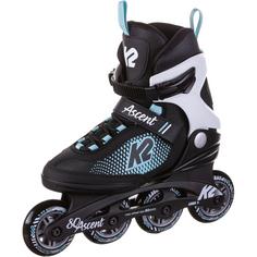 K2 ASCENT 80 Fitness Skates Damen black-white-turquise