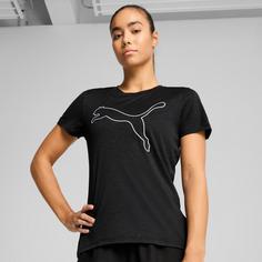 Rückansicht von PUMA Train All Day T-Shirt Damen black heather