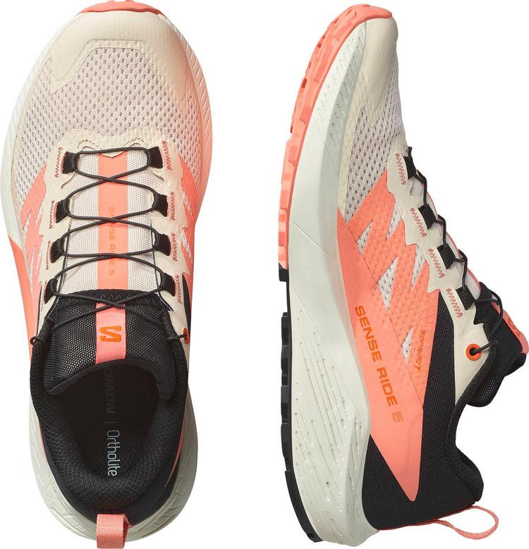 Salomon Salomon SENSE RIDE 5 Laufschuhe Damen - tender peach-fusion coral-black - 0 | SportScheck