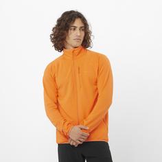 Rückansicht von Salomon ESSENTIAL LIGHTWARM Fleecejacke Herren turmeric