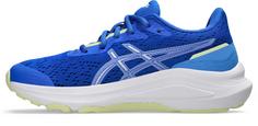 Rückansicht von ASICS GT-1000 13 GS Laufschuhe Kinder illusion blue-white