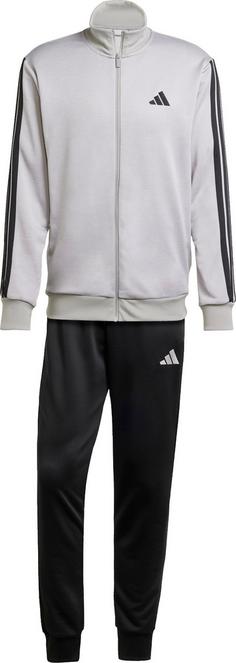 adidas M 3S FT TT Trainingsanzug Herren medium grey heather-mgh solid grey