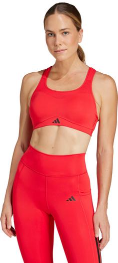 Rückansicht von adidas TLRDIM Sport-BH Damen pure ruby