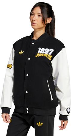 Rückansicht von adidas Juventus Turin Bomberjacke Herren black-white-active gold