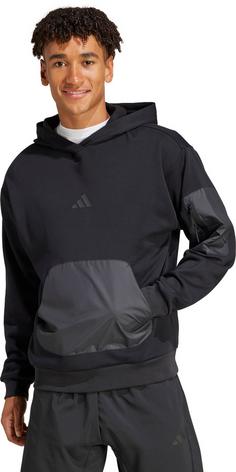 Rückansicht von adidas Hoodie Herren black