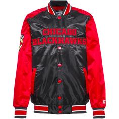 Starter Chicago Blackhawks Bomberjacke Herren schwarz-rot