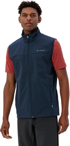 Rückansicht von VAUDE Hurricane III Softshell Weste Herren dark sea uni