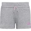 adidas 3 STRIPES Sweatshorts M&auml;dchen - medium grey heather-clear pink