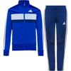 adidas 3S Trainingsanzug Jungen - royblu-white-globlu