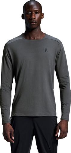 Rückansicht von On PERFORMANCE LONG-T Funktionsshirt Herren eclipse silver