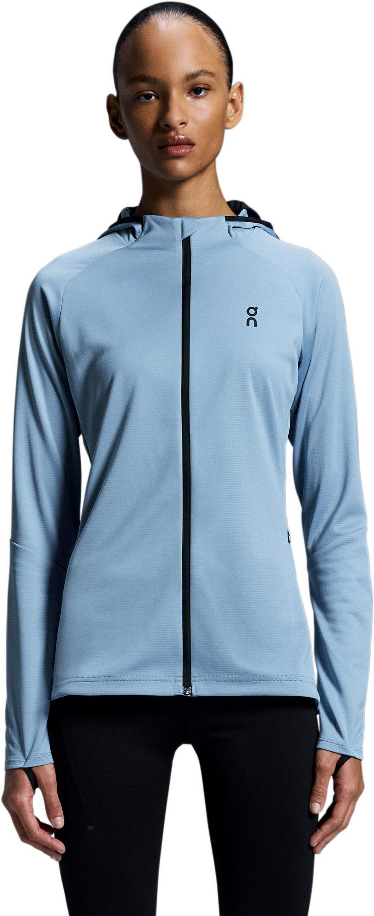 On On Climate Zip Laufjacke Damen - chambray - 0 | SportScheck