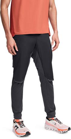 Rückansicht von On Weather Pants Laufhose Herren black