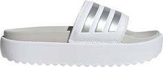 adidas Adilette Platform Badelatschen Damen ftwr white-zero metallic-grey one