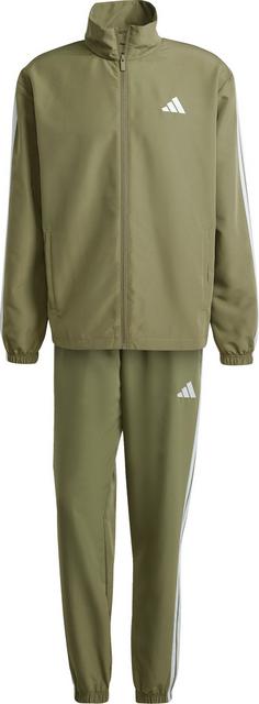 adidas M 3S WV TT Trainingsanzug Herren olive strata