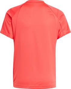 Rückansicht von adidas Club Tennisshirt Kinder semi lucid red