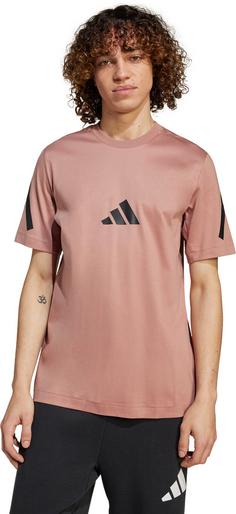 Rückansicht von adidas ZNE Funktionsshirt Herren warm clay