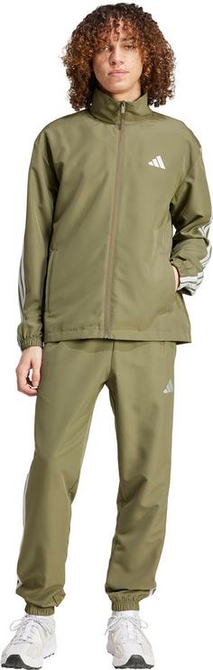 Rückansicht von adidas M 3S WV TT Trainingsanzug Herren olive strata