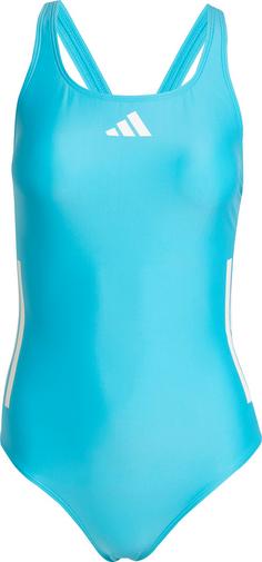 adidas 3S Schwimmanzug Damen lucid cyan-white