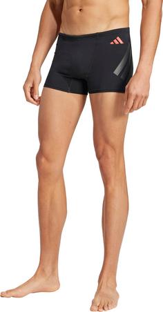 Rückansicht von adidas Ripstream Kastenbadehose Herren black-lucid red