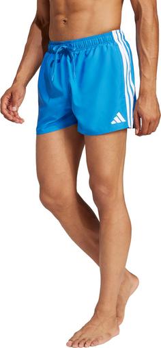 Rückansicht von adidas 3S Badeshorts Herren bright royal-white