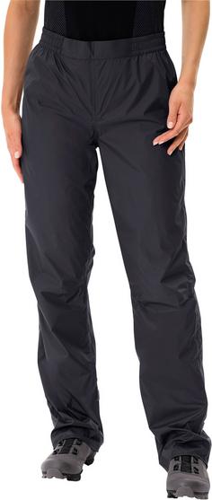 Rückansicht von VAUDE Drop II Regenhose Damen black-black