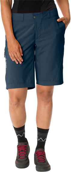 Rückansicht von VAUDE Ledro Fahrradshorts Damen dark sea