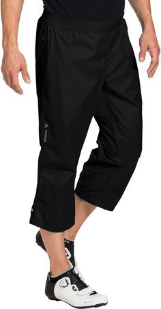 Rückansicht von VAUDE Drop 3/4 Pants Regenhose Herren black