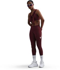 Rückansicht von Nike Swoosh Lauftights Damen dark team red