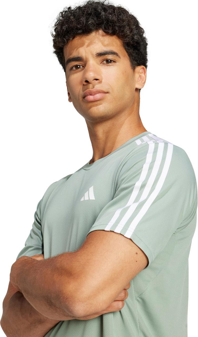 adidas adidas TR-ES BASE 3S Funktionsshirt Herren - silver green-white - 3 | SportScheck