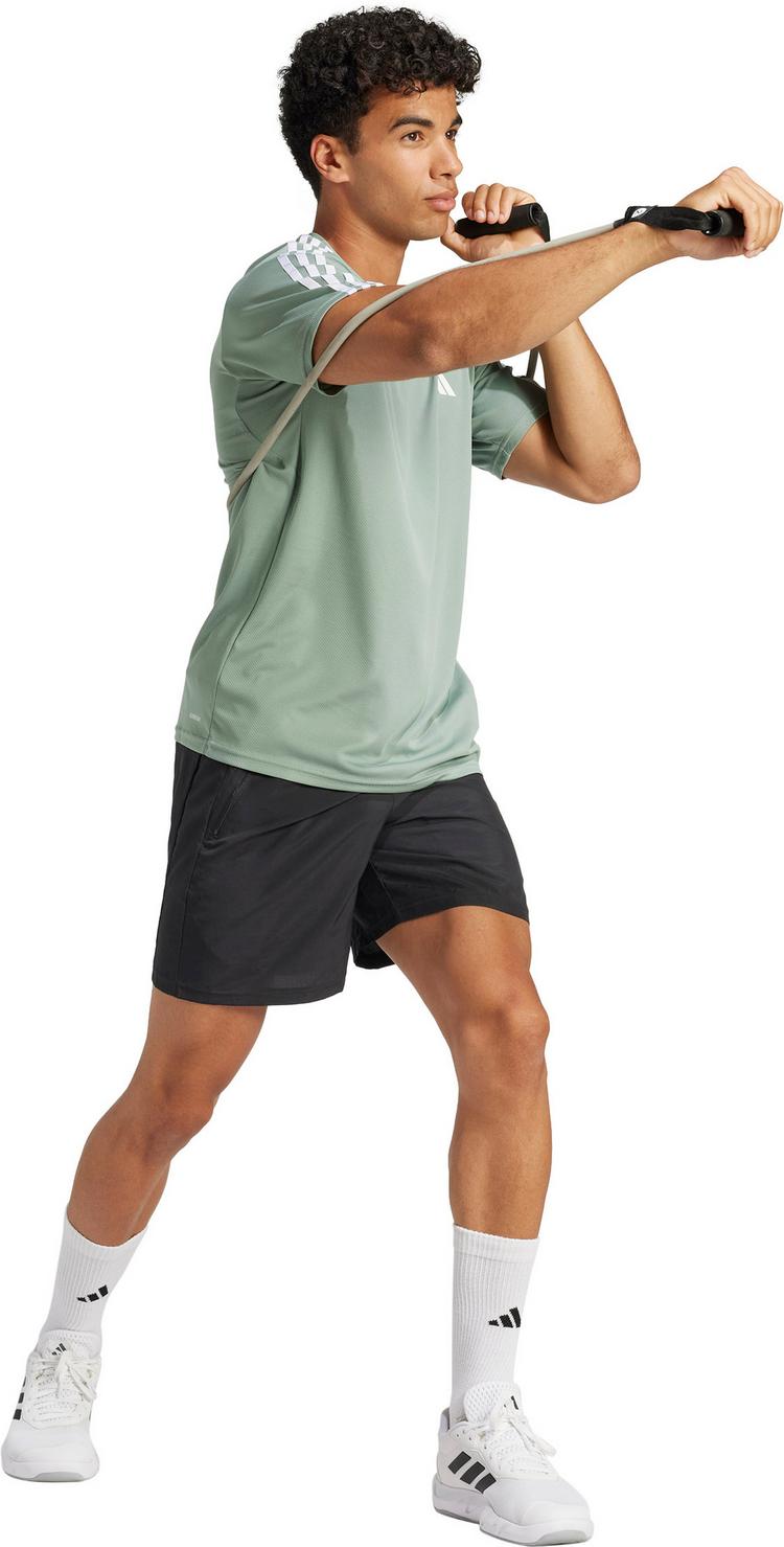 adidas adidas TR-ES BASE 3S Funktionsshirt Herren - silver green-white - 2 | SportScheck