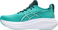 Rückansicht von ASICS GEL-NIMBUS 27 Laufschuhe Herren wave teal-saxon green