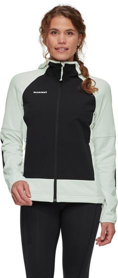 Rückansicht von Mammut Massone Fleecejacke Damen silver sage-black