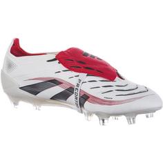 Rückansicht von adidas PREDATOR ELITE FT FG Fußballschuhe Herren off white-core black-pure ruby