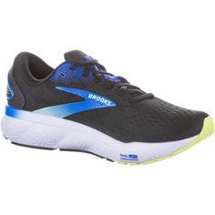 Rückansicht von Brooks Ghost 16 Laufschuhe Herren black-cobalt-neo yellow