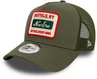 New Era Trucker Patch Cap - olive-olive